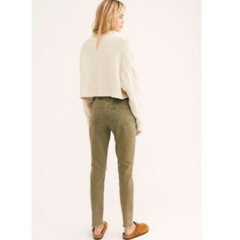 Free People Stella Skinny Jeans- green - Picture 3 of 8